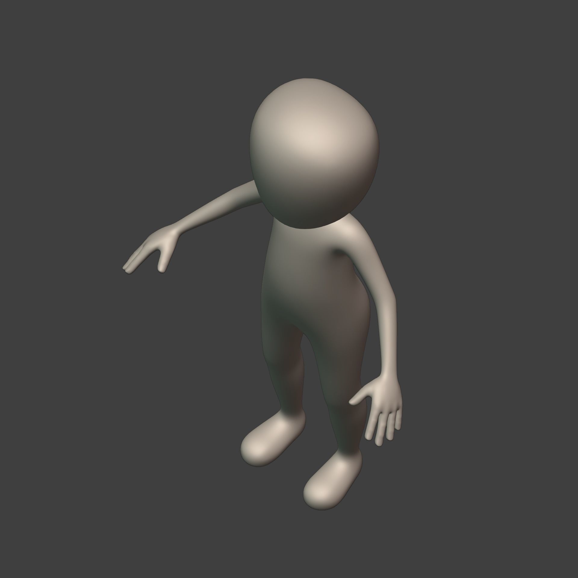Cartoon Man - Stickman with High Quality IK and FK Rig Low-poly 3D model_20