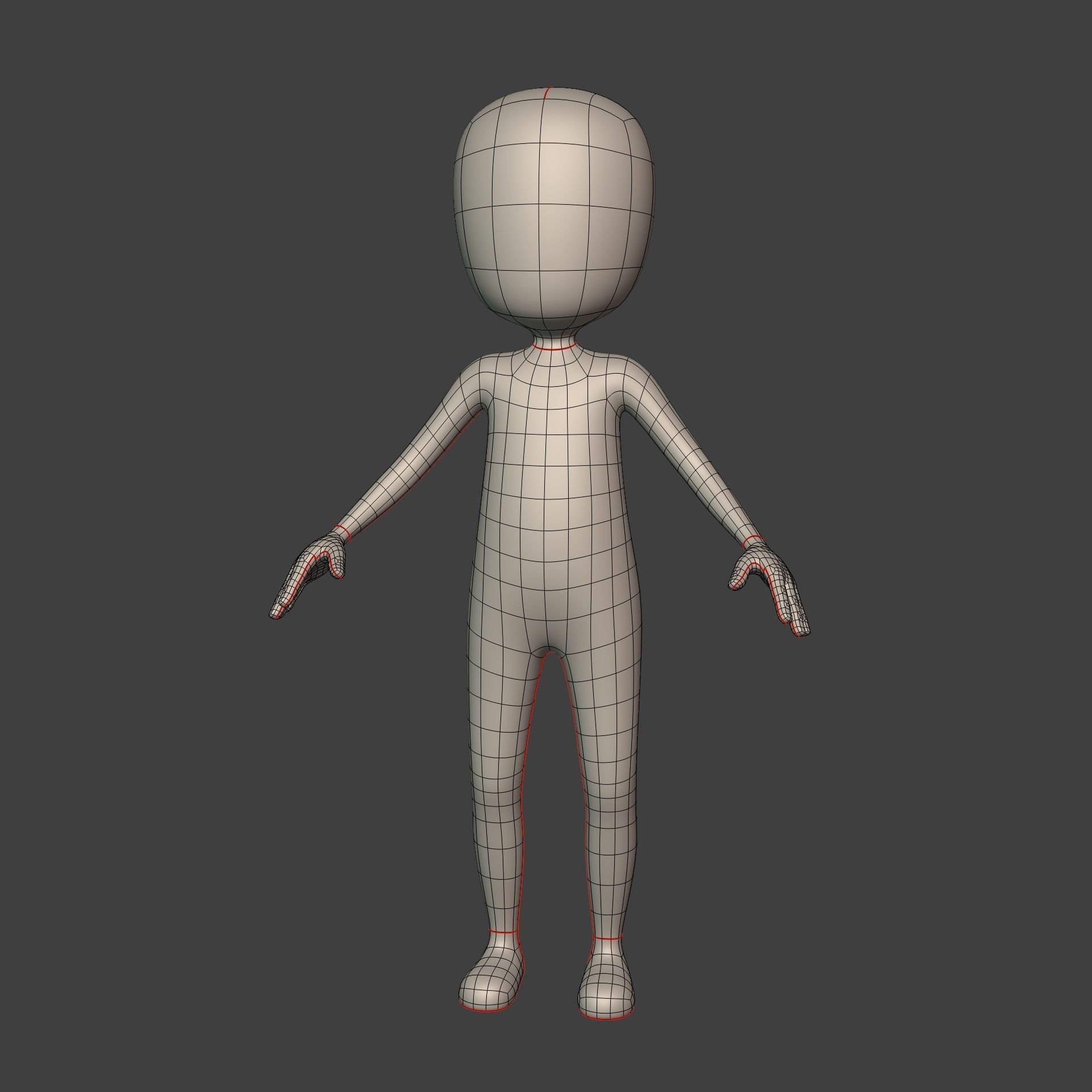 Cartoon Man - Stickman with High Quality IK and FK Rig Low-poly 3D model_7