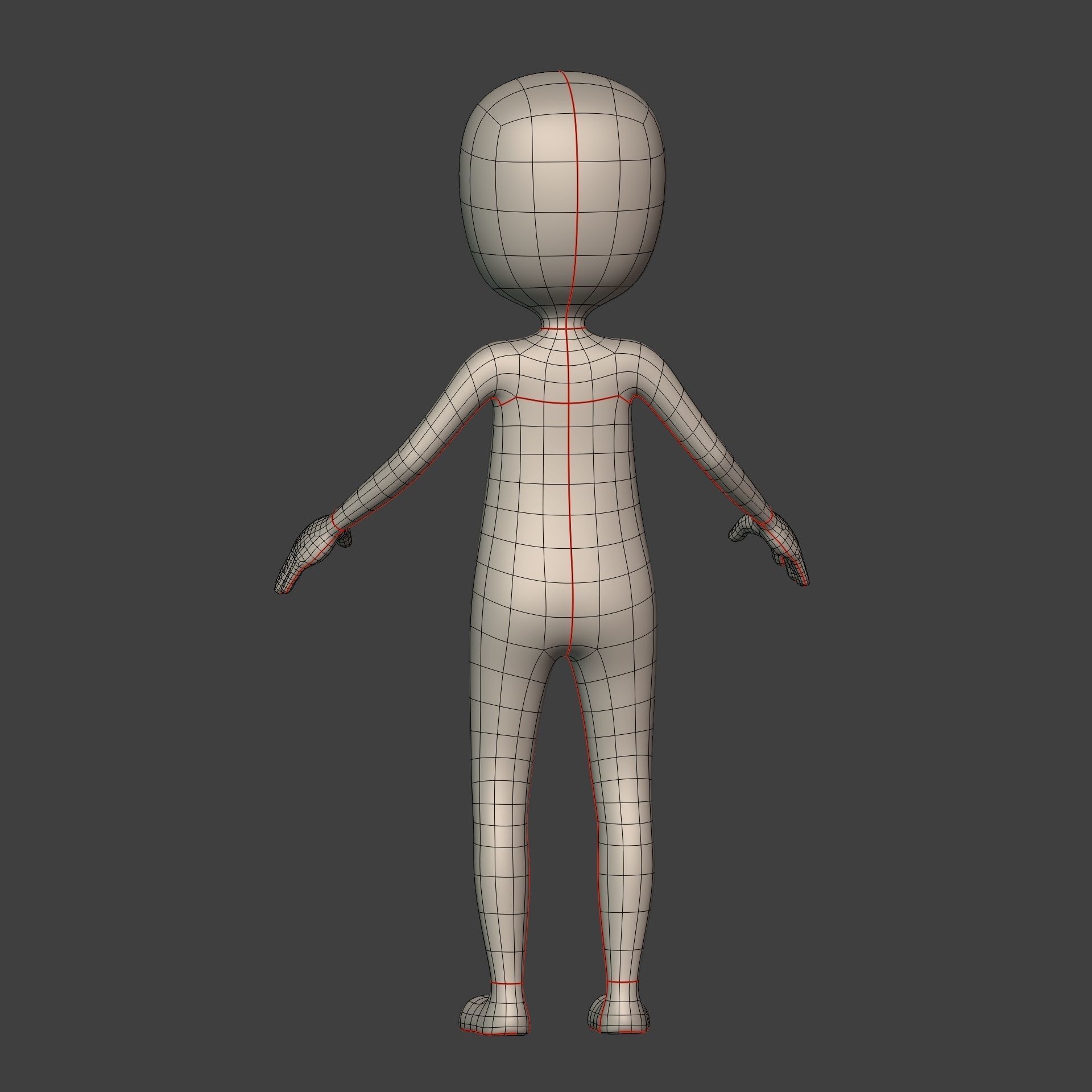 Cartoon Man - Stickman with High Quality IK and FK Rig Low-poly 3D model_17