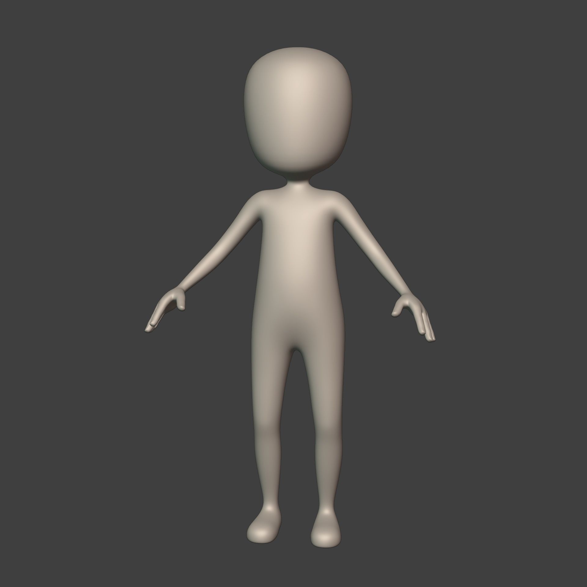 Cartoon Man - Stickman with High Quality IK and FK Rig Low-poly 3D model_6