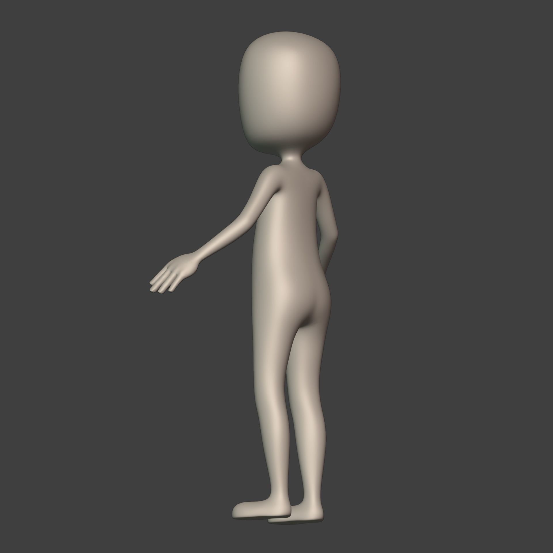 Cartoon Man - Stickman with High Quality IK and FK Rig Low-poly 3D model_24