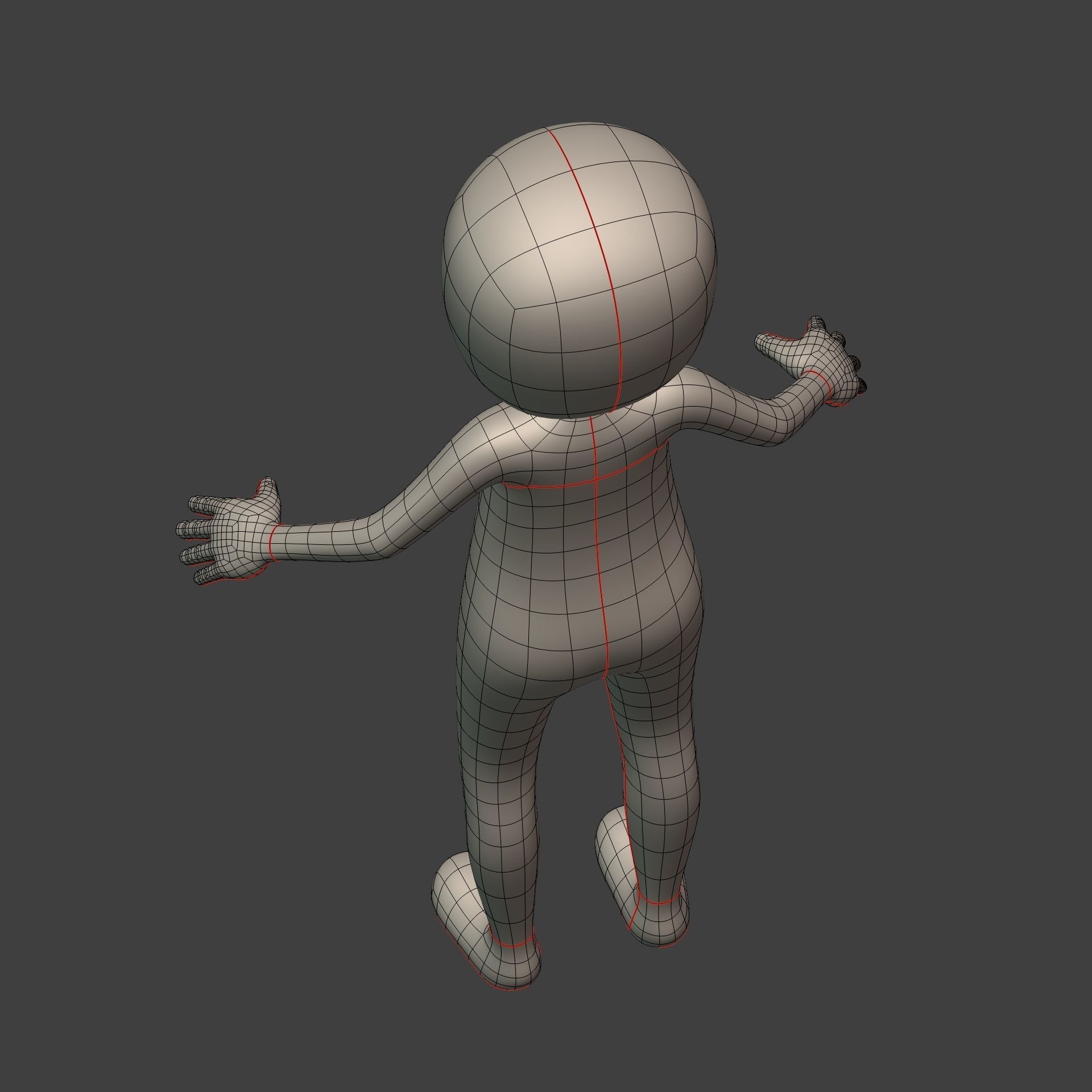 Cartoon Man - Stickman with High Quality IK and FK Rig Low-poly 3D model_23