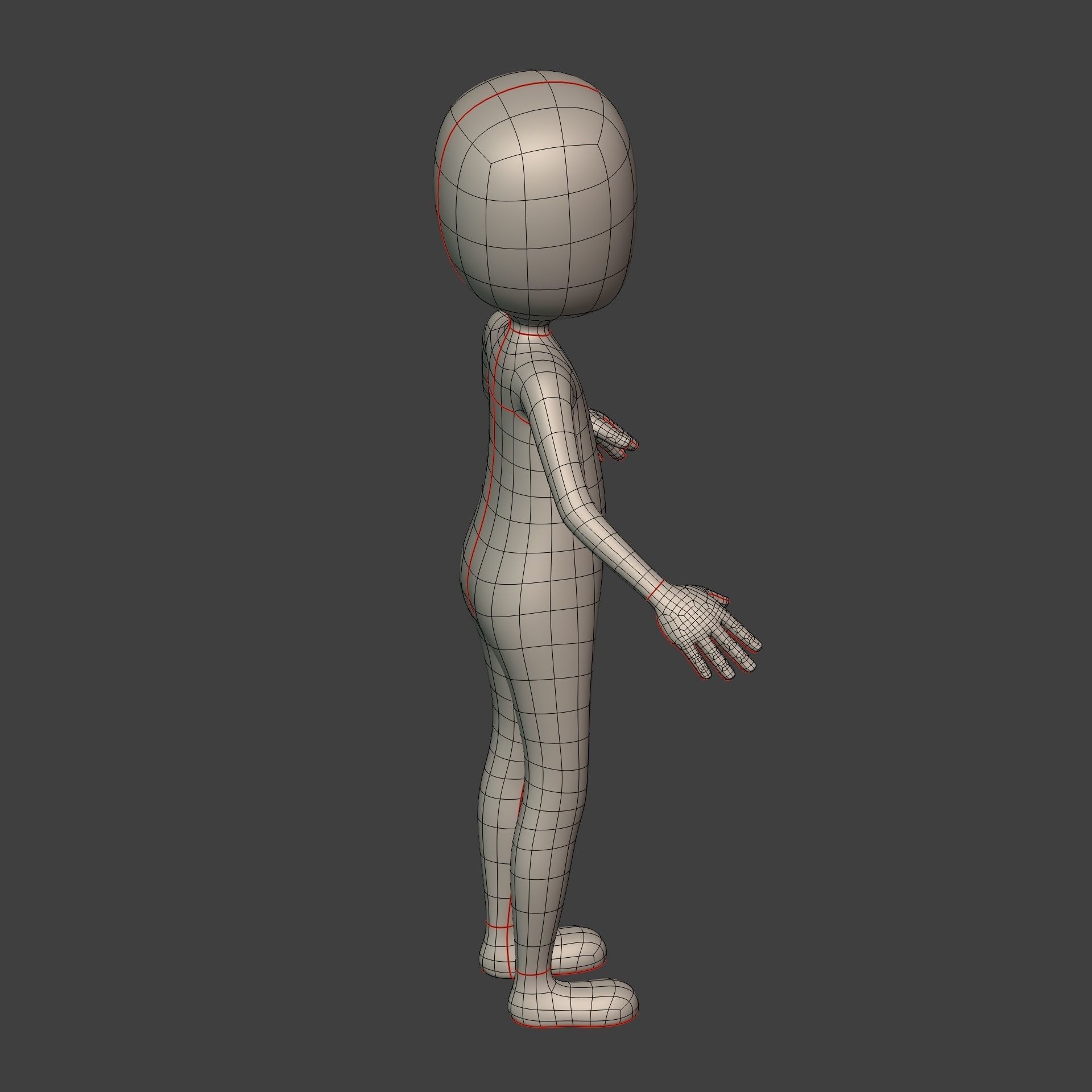 Cartoon Man - Stickman with High Quality IK and FK Rig Low-poly 3D model_19