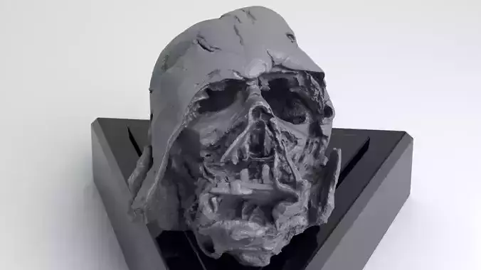 Melted Darth Vader Helmet - Star Wars Skull 3D Print model  3D print model