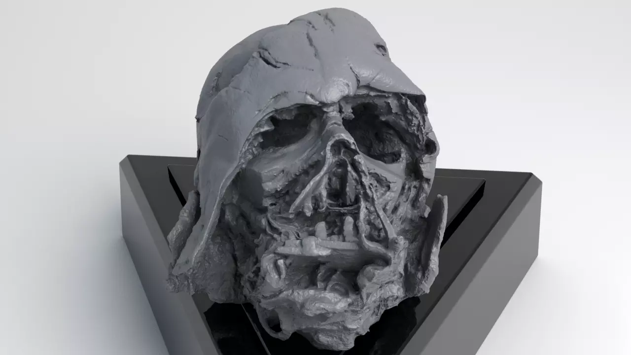 Melted Darth Vader Helmet - Star Wars Skull 3D Print model  3D print model_0