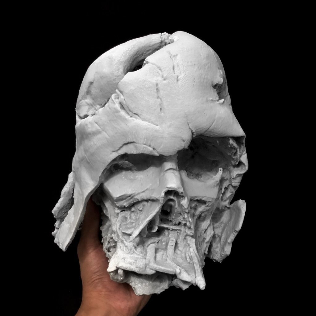 Melted Darth Vader Helmet - Star Wars Skull 3D Print model  3D print model_3