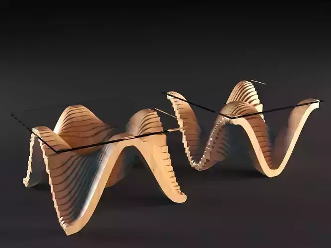 Parametric Double-sided Table Free 3D model