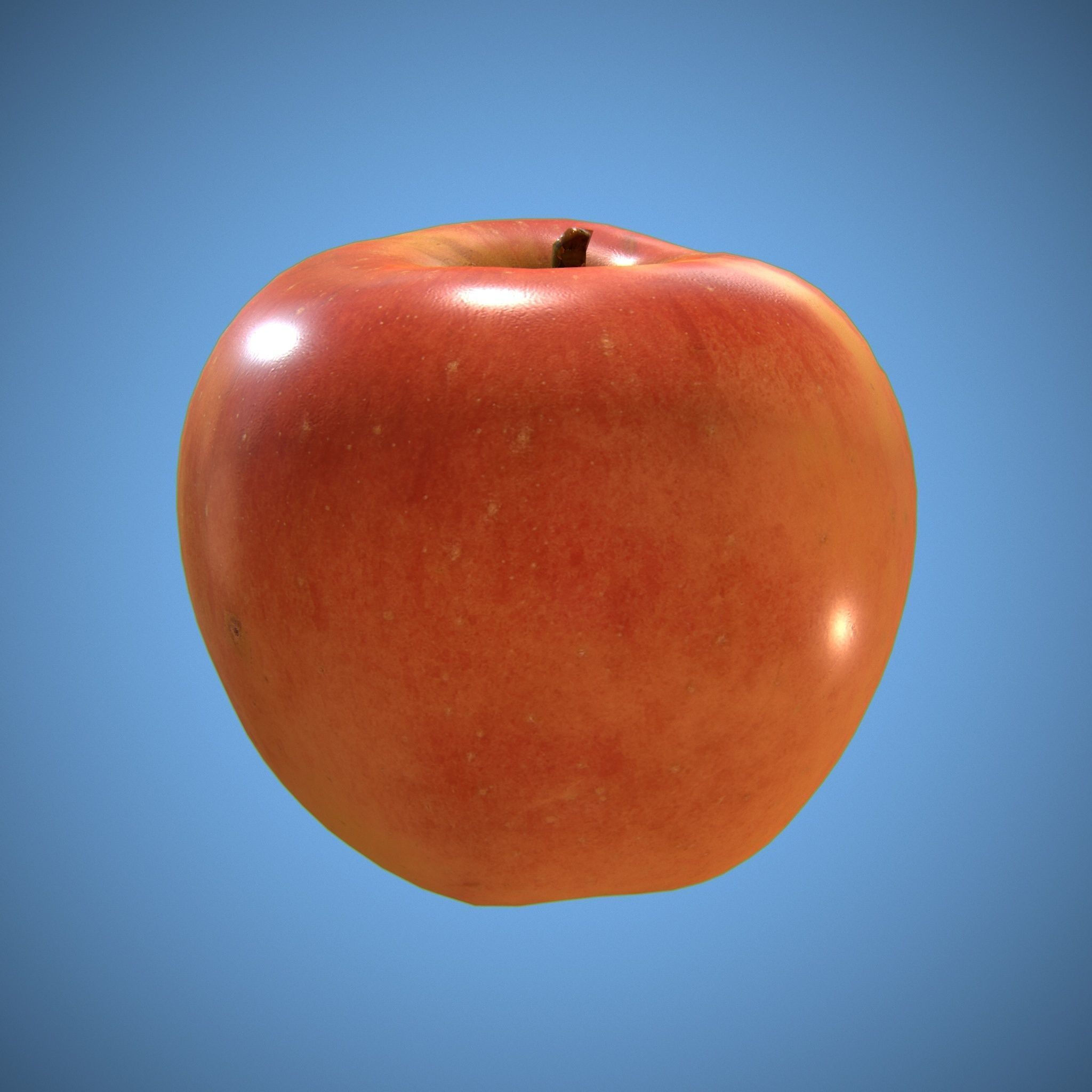 Apple Low-poly 3D model_2