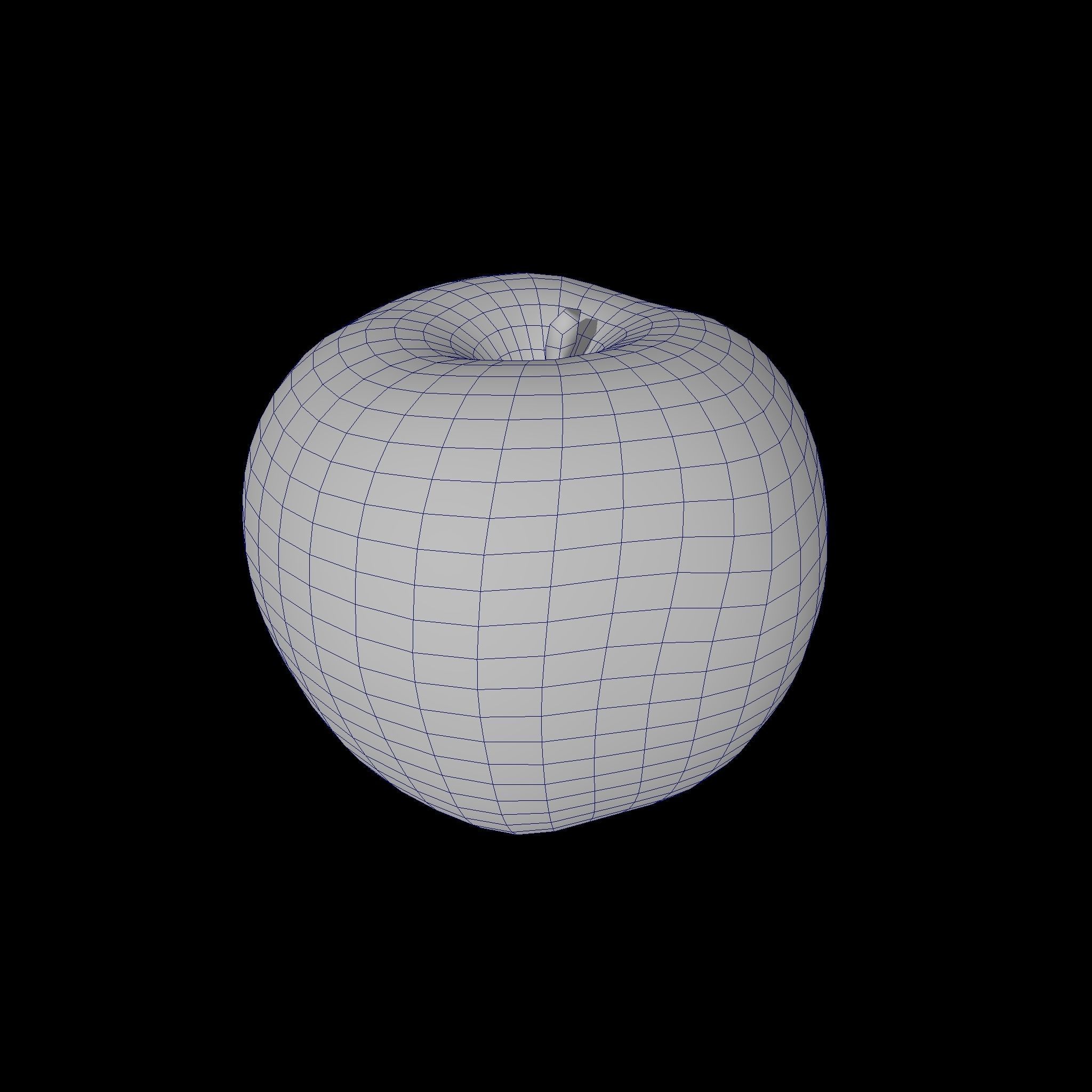 Apple Low-poly 3D model_5
