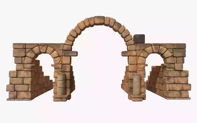 Roman Volubilis  Low-poly 3D model