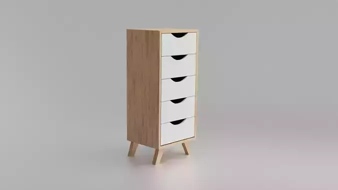 Scandinavian chiffonier with 5 drawers