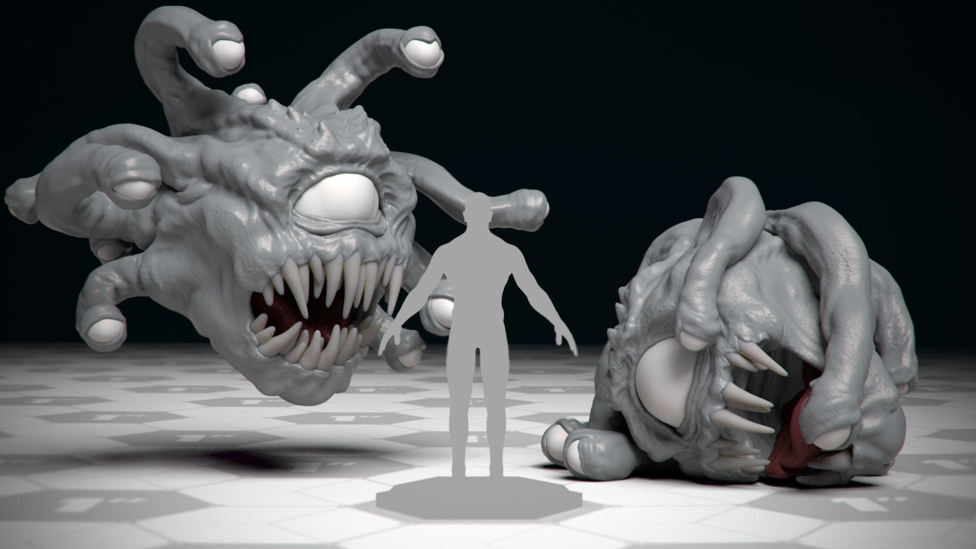 Beholder - DnD Monster - Single Pose 3D print model_2