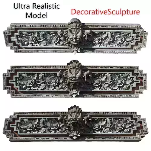 Decorative Statue Low-poly 3D model