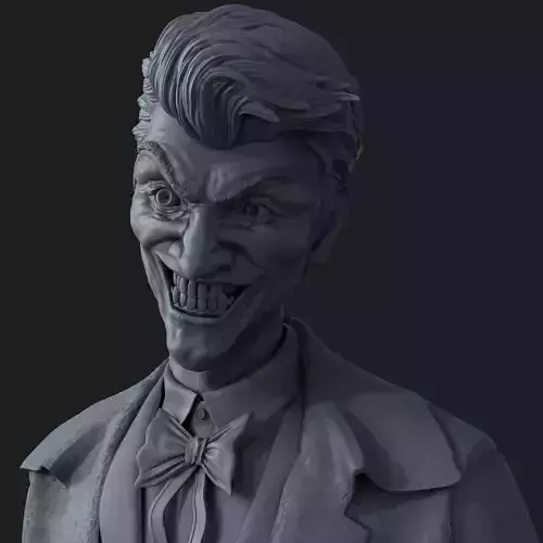 The joker 3D Print statue with gun 3D print model