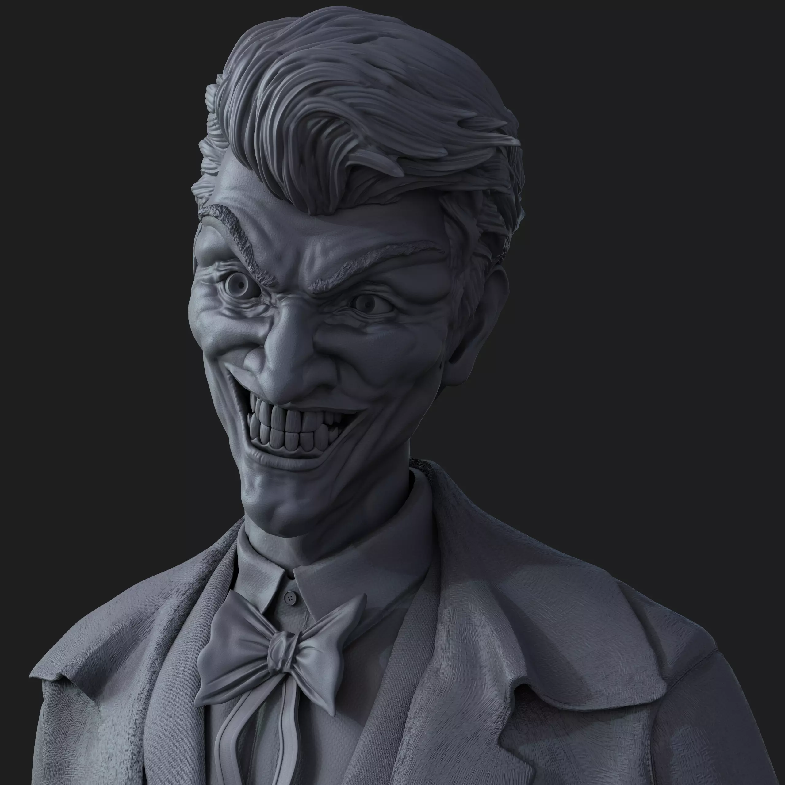 The joker 3D Print statue with gun 3D print model_0