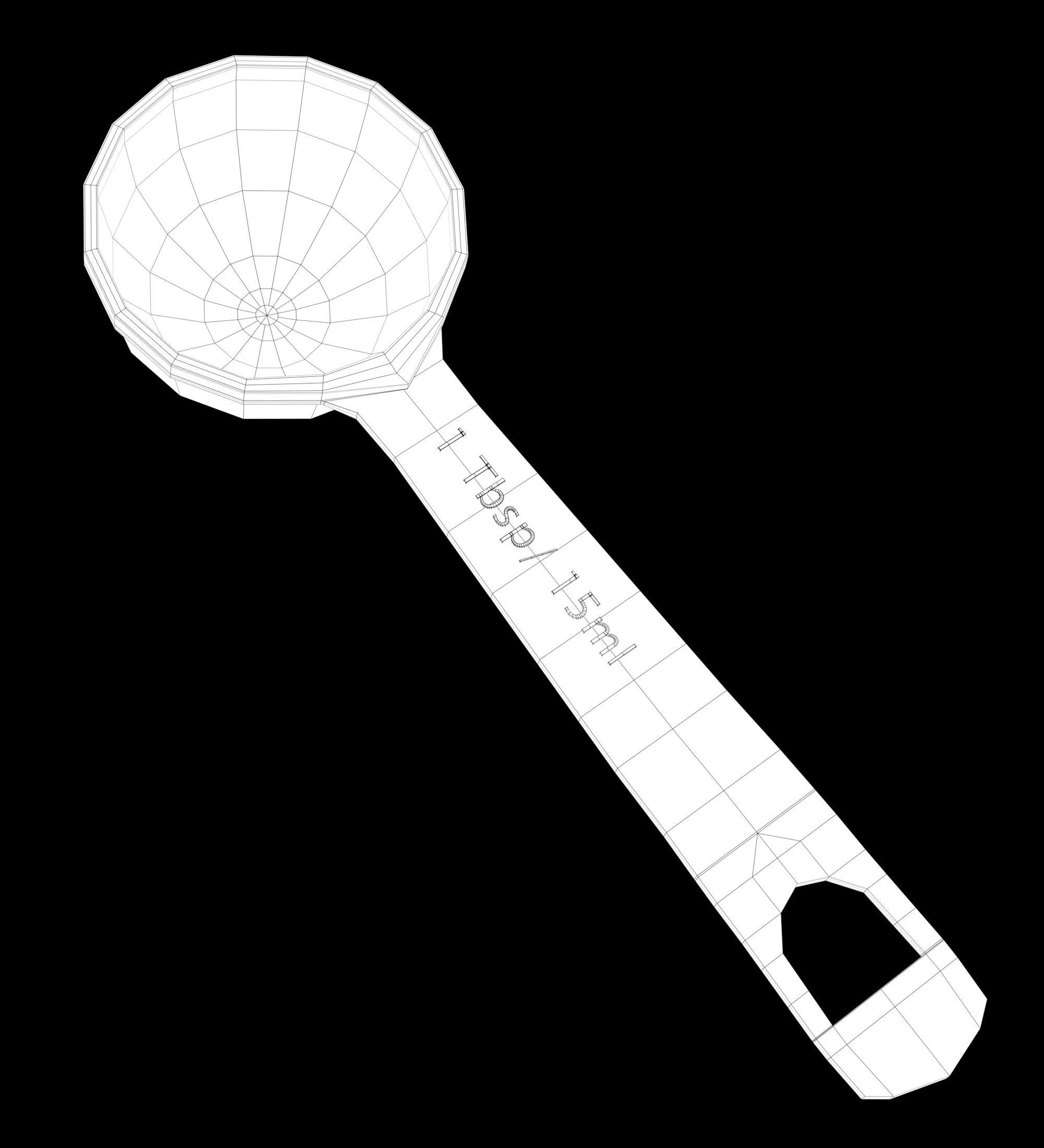 MEASURING SPOONS 6 PIECES Free low-poly 3D model_18
