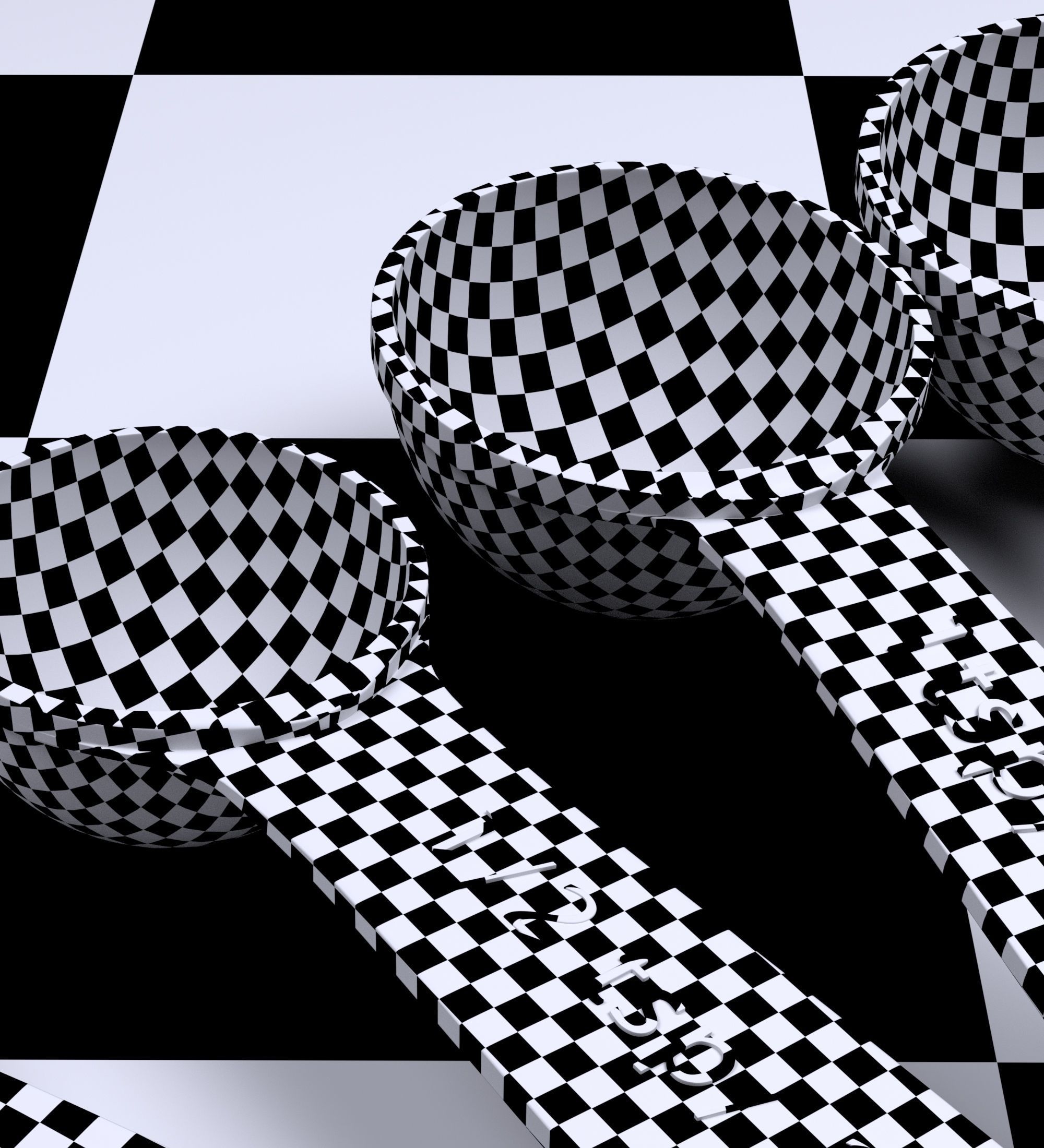 MEASURING SPOONS 6 PIECES Free low-poly 3D model_8