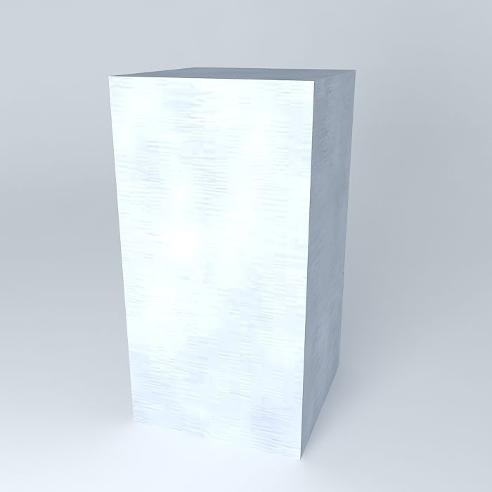 Large Refrigerator Double Door with freezer drawer 3D model_1