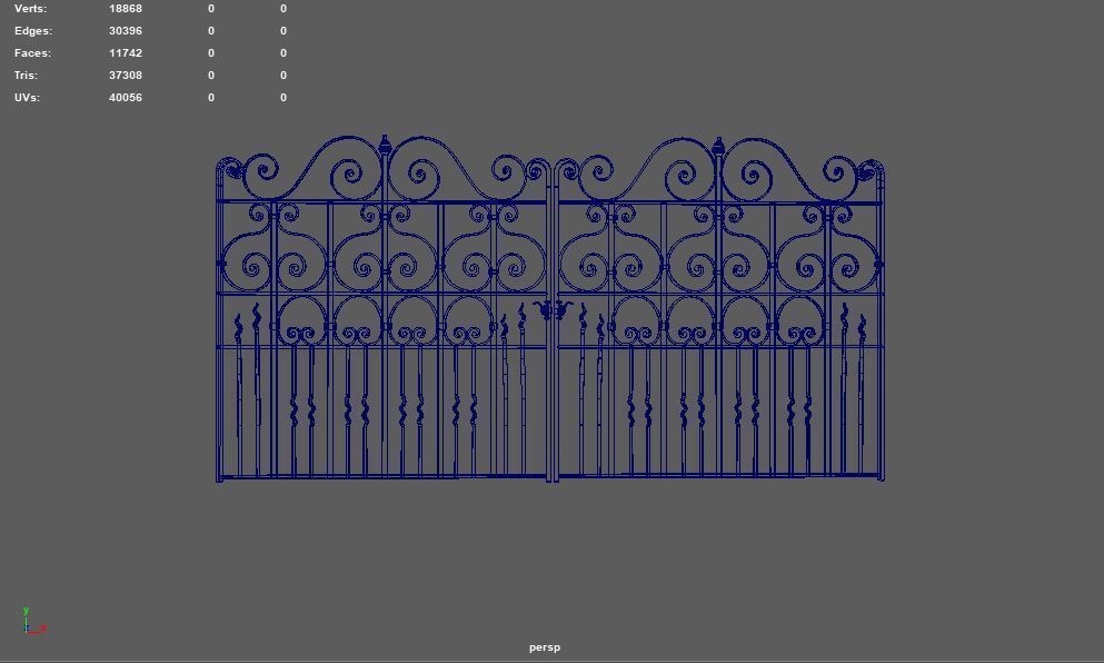 Metal Gate 3D model_5