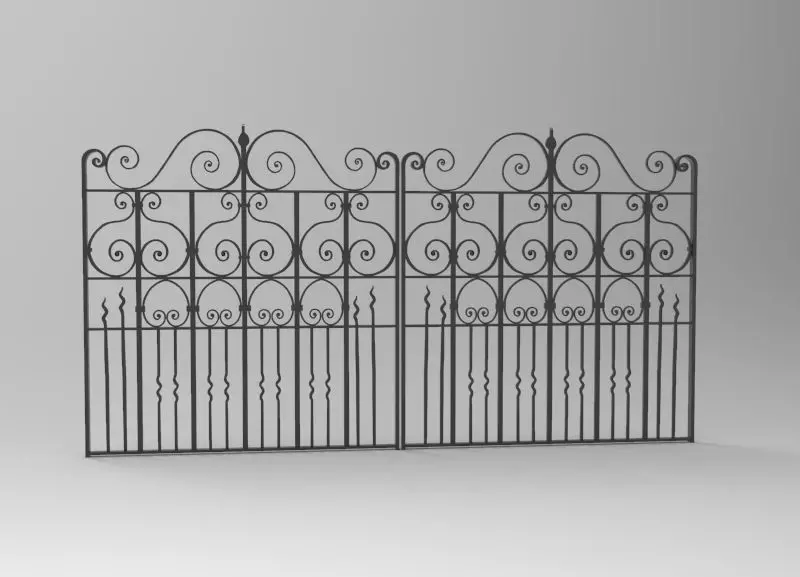 Metal Gate 3D model_0