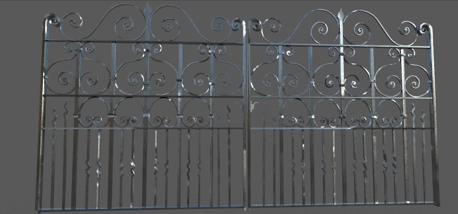 Metal Gate 3D model_6
