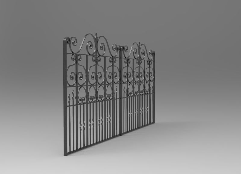 Metal Gate 3D model_9