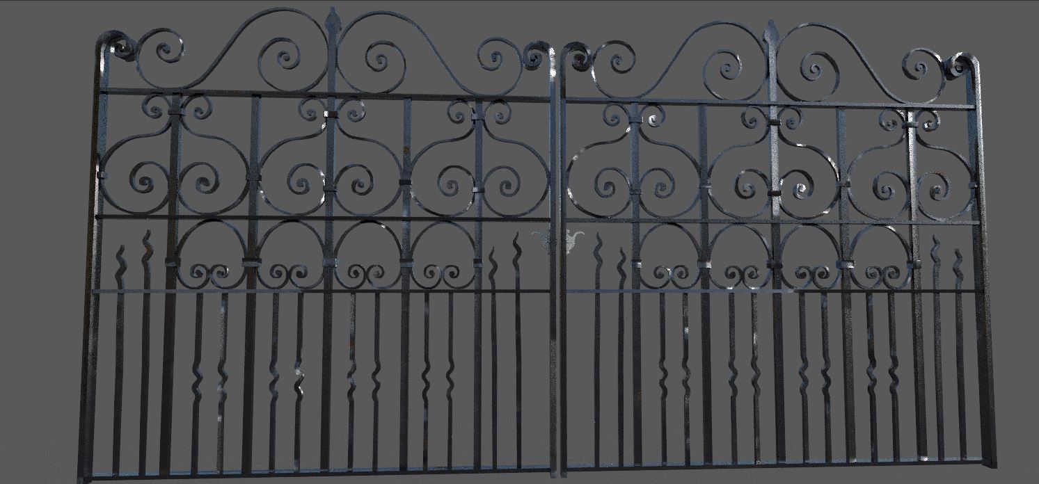 Metal Gate 3D model_7