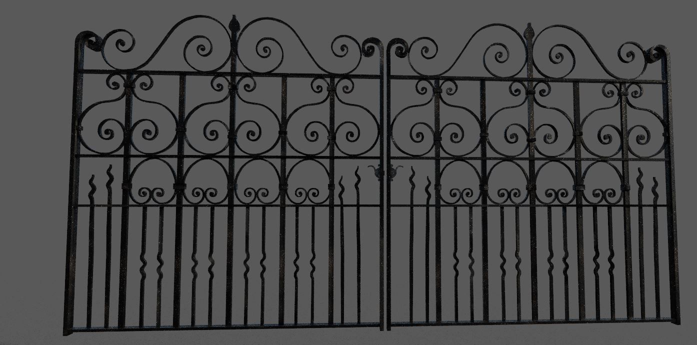 Metal Gate 3D model_8
