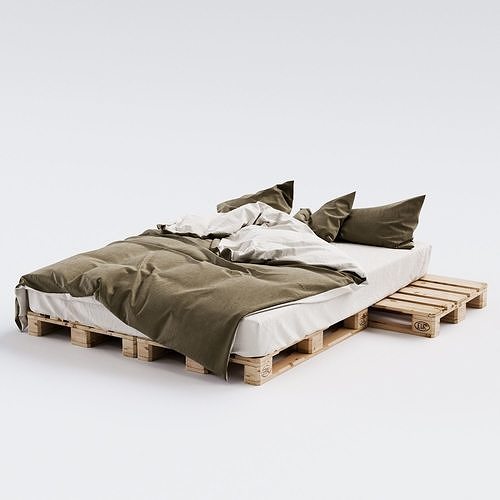 Euro Pallet Bed 3D model