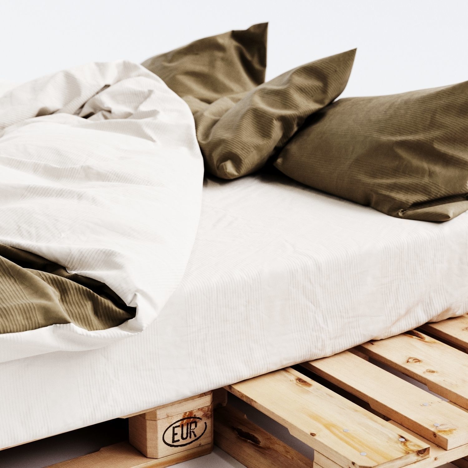 Euro Pallet Bed 3D model_5