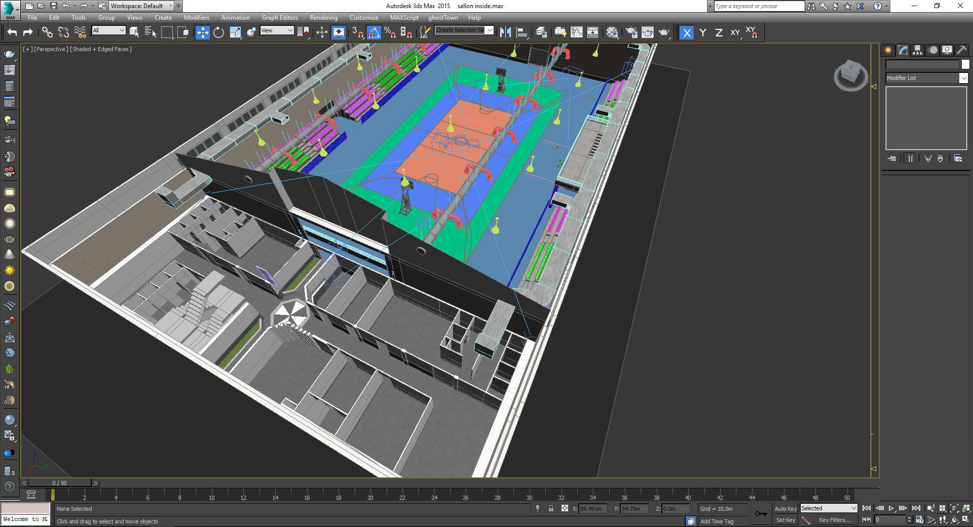 Realistic Sport Hall Complex  3D model_20