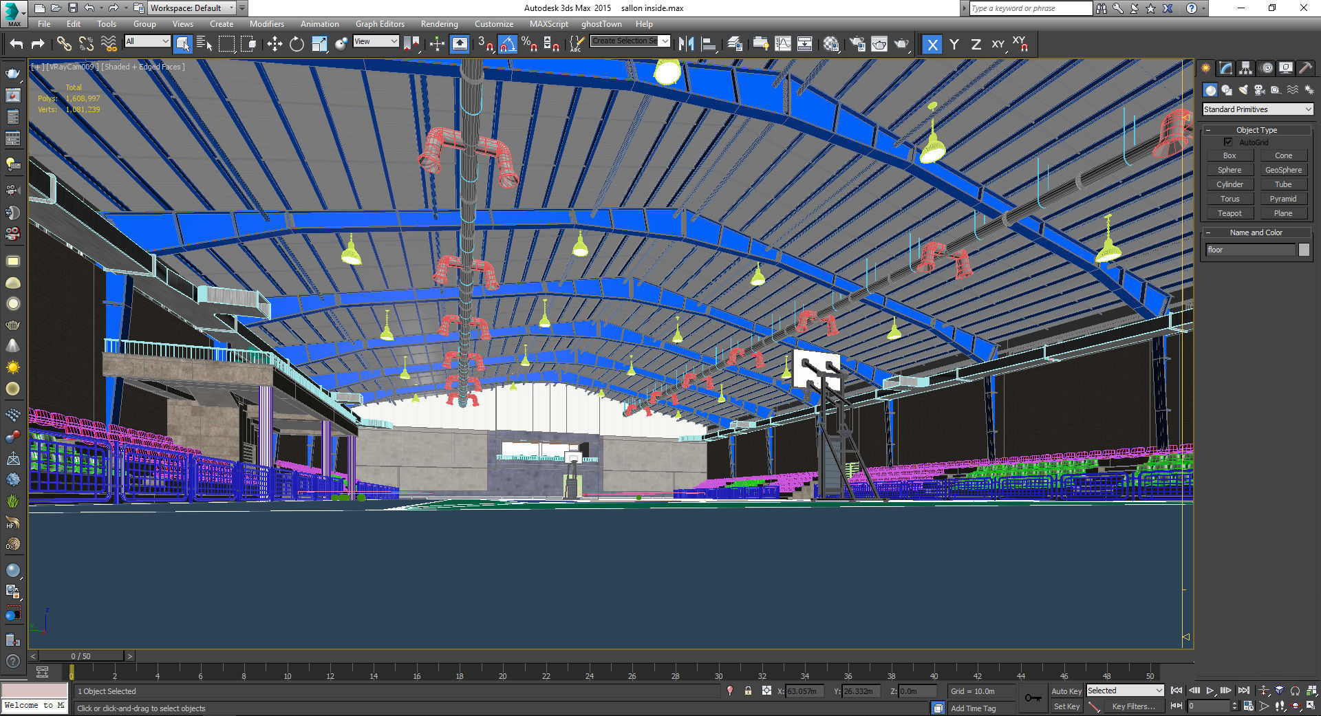 Realistic Sport Hall Complex  3D model_19
