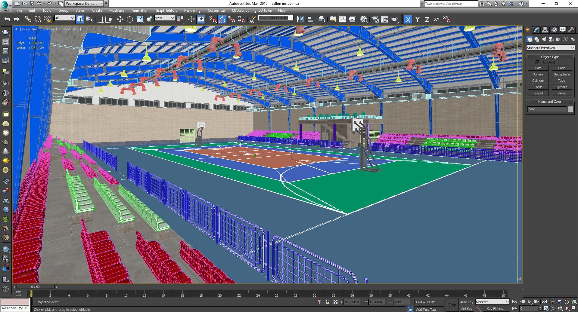 Realistic Sport Hall Complex  3D model_18