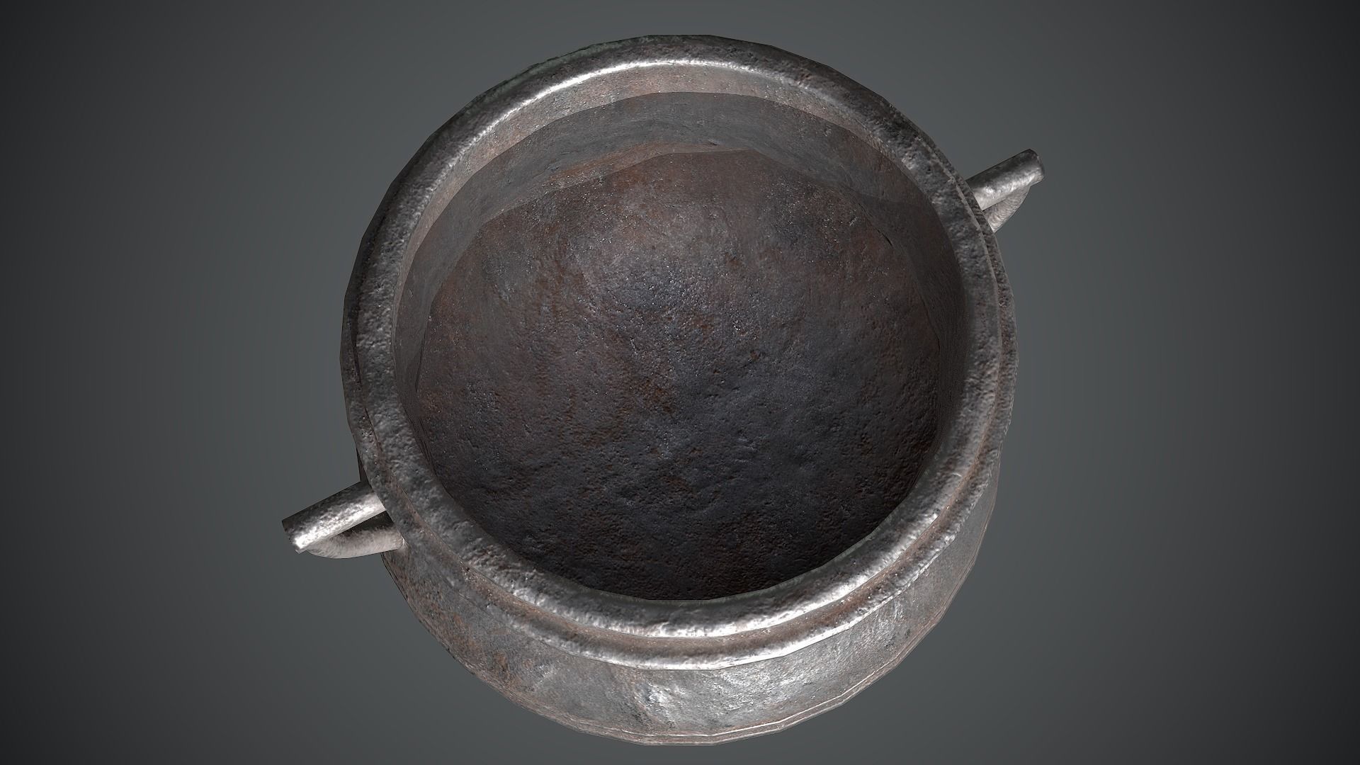 Cauldron Medieval Low-poly 3D model_8