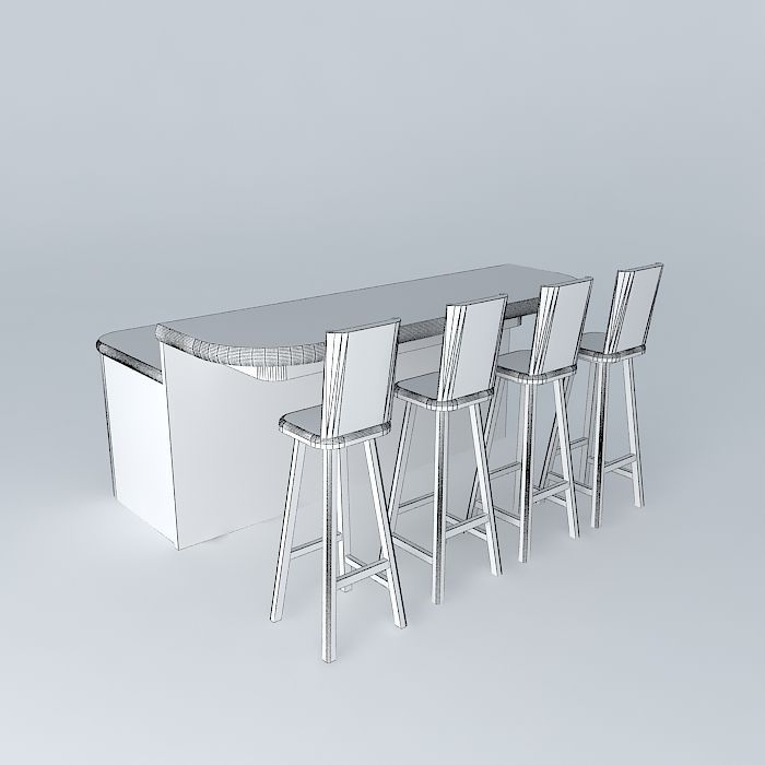 Free Standing Breakfast Bar Model Cgtrader Free Standing Breakfast Bar Model Max Obj Mtl S Fbx Stl Dae 4