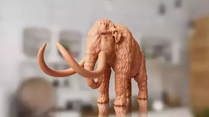 Realistic Woolly Mammoth Toy