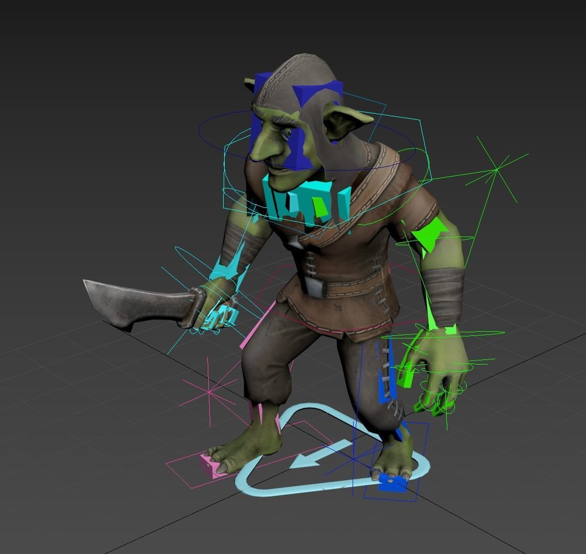 Goblin yoda Low-poly 3D model_9