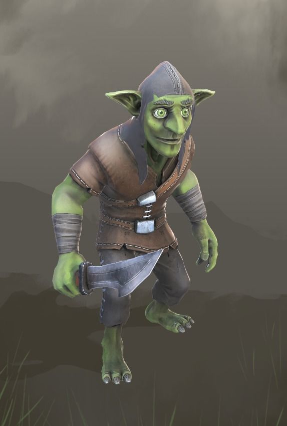 Goblin yoda Low-poly 3D model_5