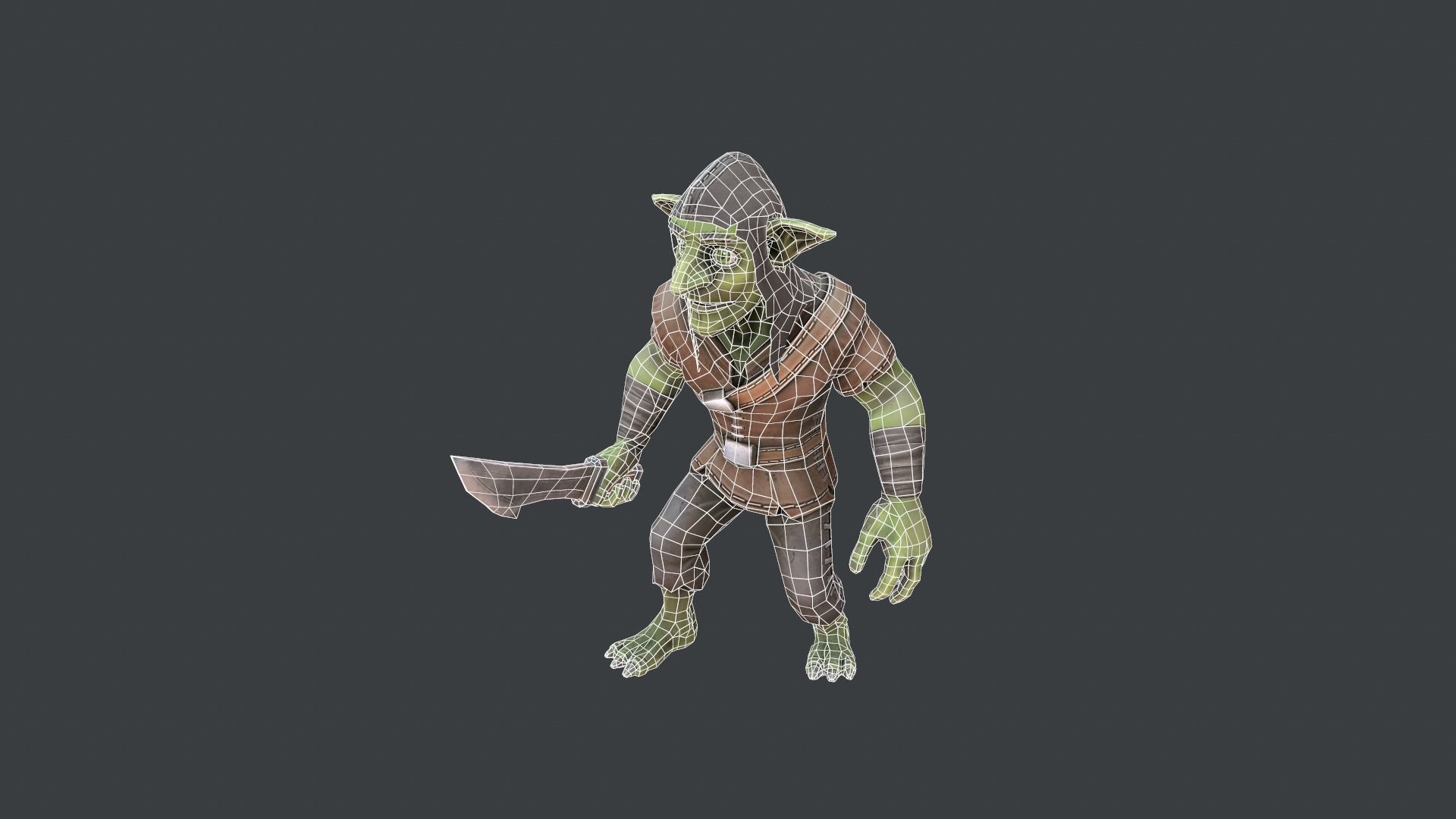 Goblin yoda Low-poly 3D model_12