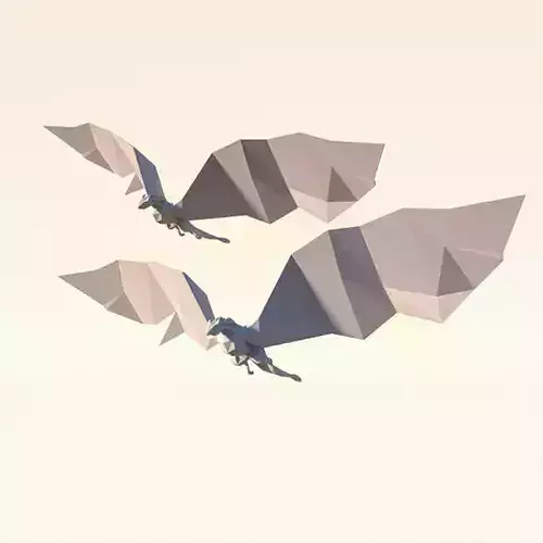 Low Poly Paper Dragon