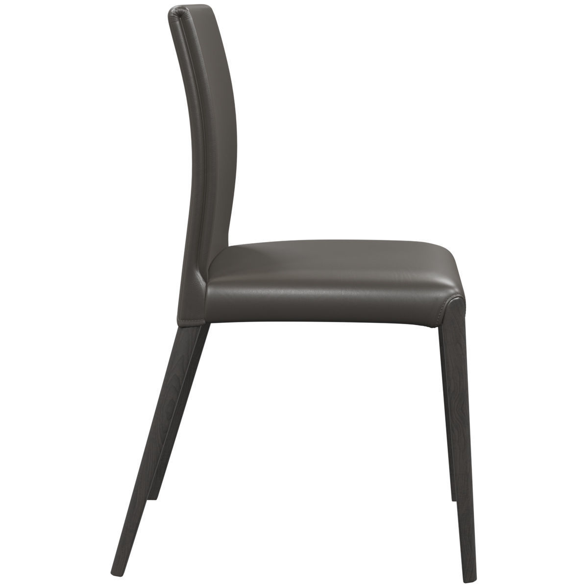 Chairs set 2 upholstered dining chair with wooden legs 3D model_3