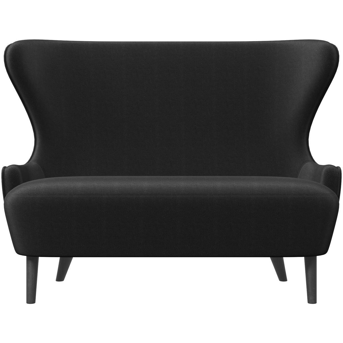 Chairs set 2 upholstered dining chair with wooden legs 3D model_51