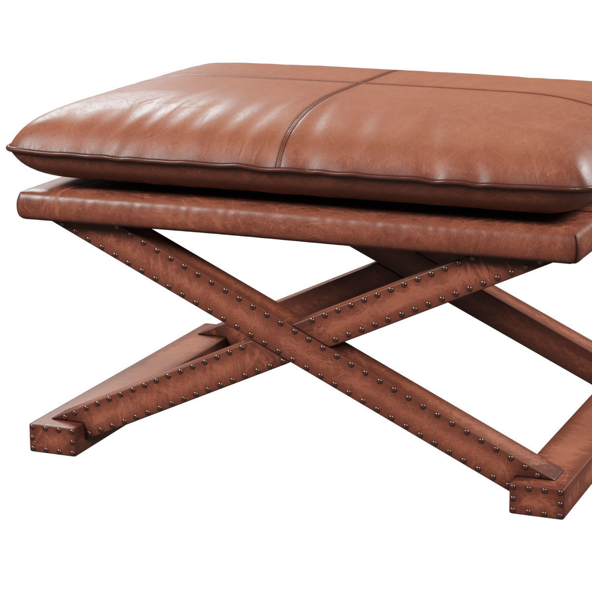 Chairs set 2 upholstered dining chair with wooden legs 3D model_12