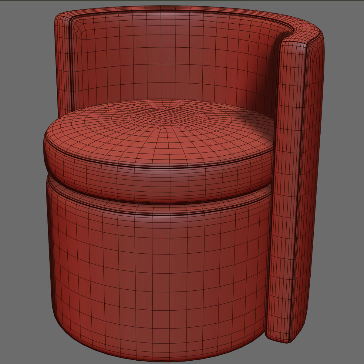 Chairs set 2 upholstered dining chair with wooden legs 3D model_27