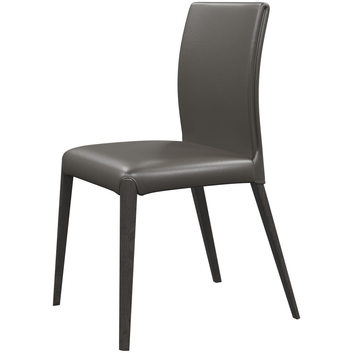 Chairs set 2 upholstered dining chair with wooden legs 3D model_4