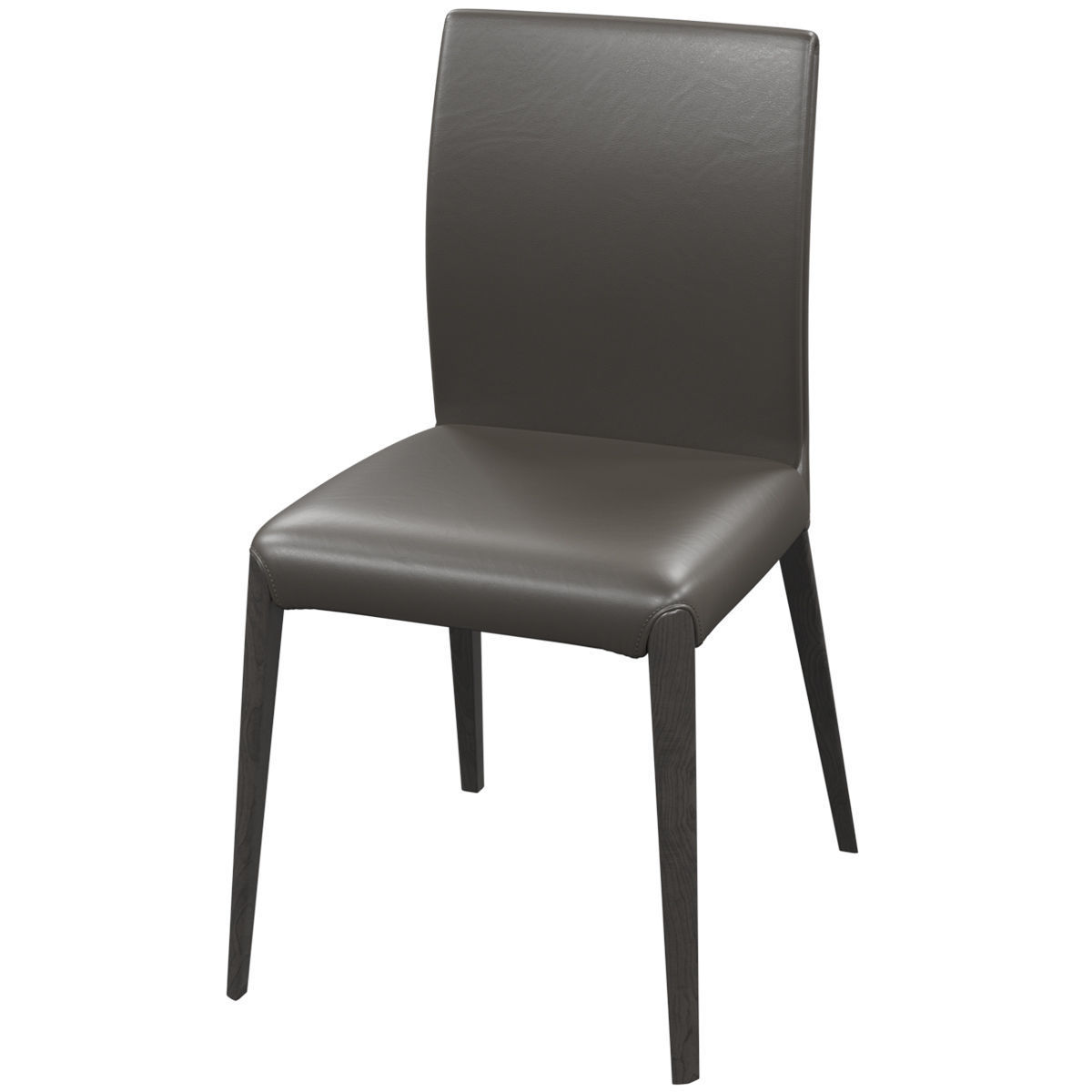Chairs set 2 upholstered dining chair with wooden legs 3D model_5