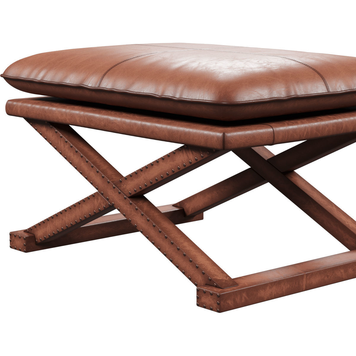 Chairs set 2 upholstered dining chair with wooden legs 3D model_13