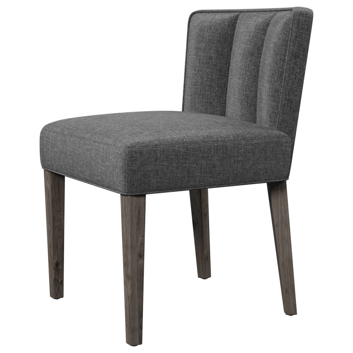 Chairs set 2 upholstered dining chair with wooden legs 3D model_18