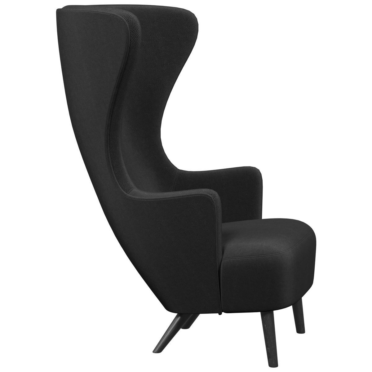 Chairs set 2 upholstered dining chair with wooden legs 3D model_43