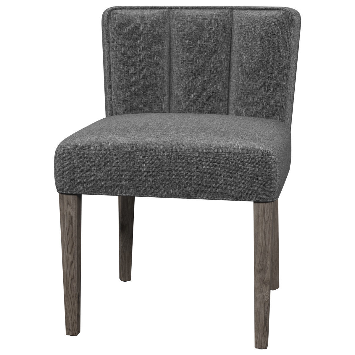 Chairs set 2 upholstered dining chair with wooden legs 3D model_21